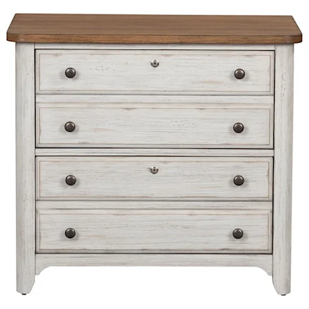 Relaxed Vintage Lateral File with Locking Drawers